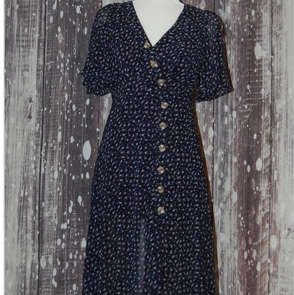 Navy Floral Dress